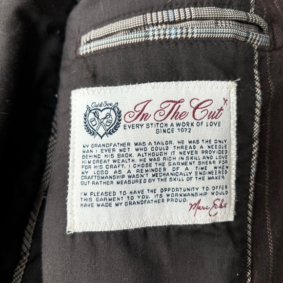 Marc Ecko Immortalize Blazer Sport Coat Jacket Mens Large Egyptian Stripe - Picture 7 of 9